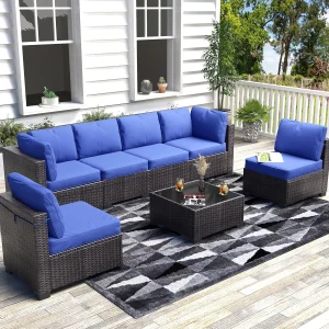 7-Piece Modular Outdoor Furniture Set,