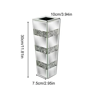 Decorative Standing Mirrored Floral Arrangement Vase