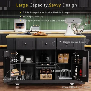 Custom Rolling Kitchen Island Cart