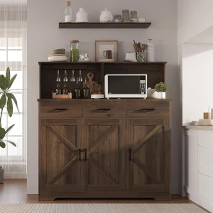 Large Wooden Coffee Bar and Storage - Thumbnail Image 5