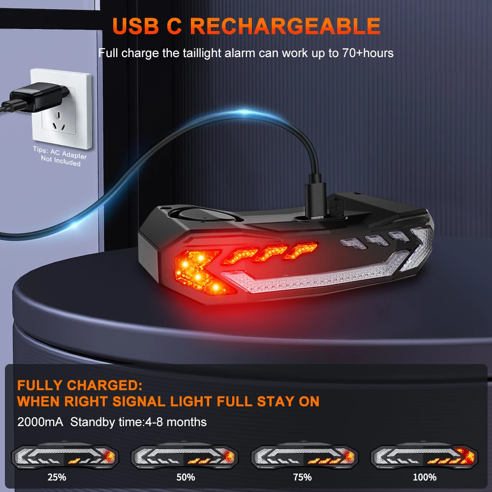 Anti Theft rear bike Light Alarm - Image 1