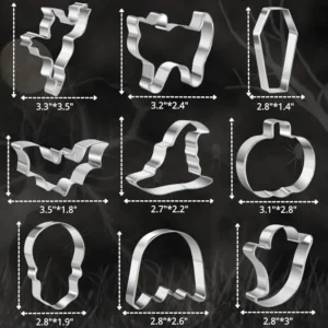 9 Pieces Halloween Cookie Cutters Set - Thumbnail Image 2